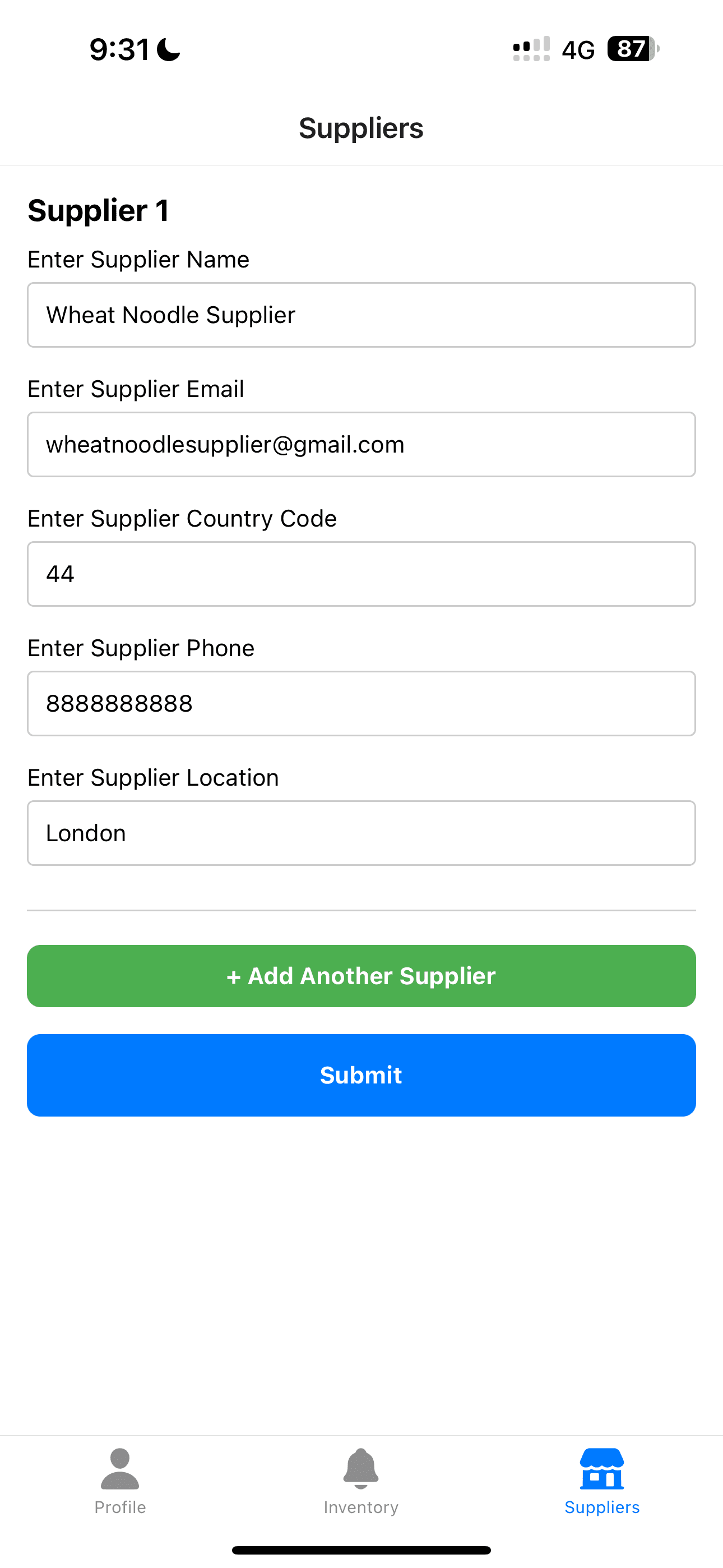 Auto Reordering